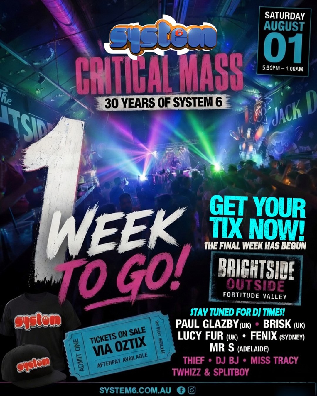 SYSTEM 6 CRITICAL MASS – 7 DAYS TO GO